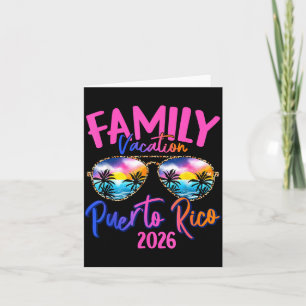 Puerto Rico Vacation 2026 Souvenir Matching Family Card