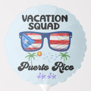 Puerto Rico Vacation Squad Group Matching Balloon