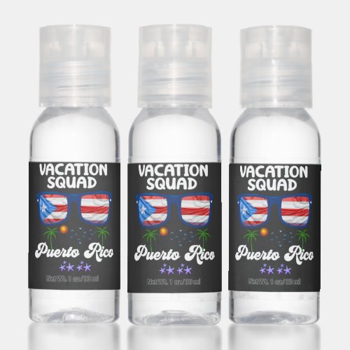 Puerto Rico Vacation Squad Group Matching  Hand Sanitizer