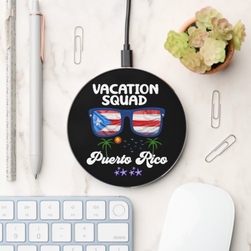 Puerto Rico Vacation Squad Group Matching  Wireless Charger
