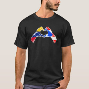 Puerto Rico Venezuela Flag Puerto Rican Venezuelan T-Shirt
