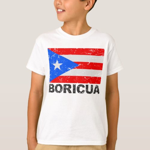 Puerto Rico Vintage Flag Boricua T_Shirt