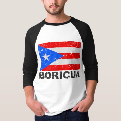 Puerto Rico Vintage Flag Boricua T_Shirt