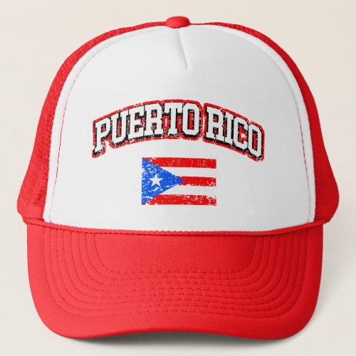 Puerto Rico Vintage Flag Trucker Hat