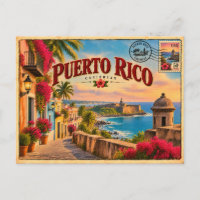 Puerto Rico Vintage Travel Art