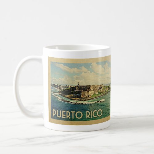 Puerto Rico Vintage Travel Coffee Mug