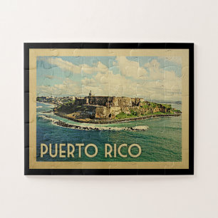 Puerto Rico Vintage Travel Jigsaw Puzzle