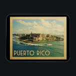 Puerto Rico Vintage Travel Magnet<br><div class="desc">Puerto Rico design in Vintage Travel style featuring San Juan in all its beautiful ocean wonder.</div>
