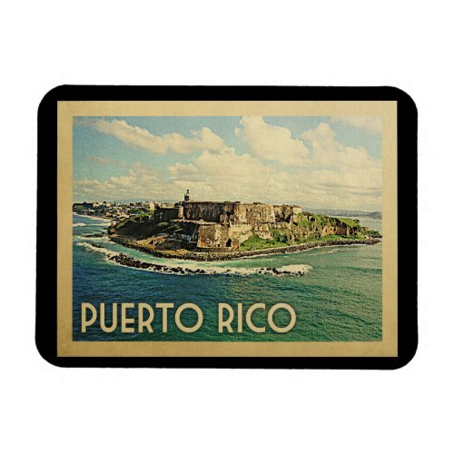 Puerto Rico Vintage Travel Magnet