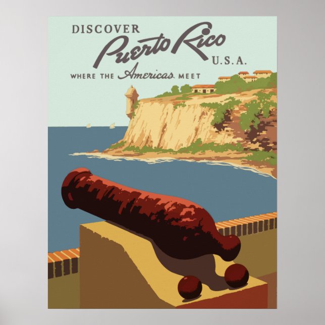 Puerto-Rico Vintage Travel Poster (Front)
