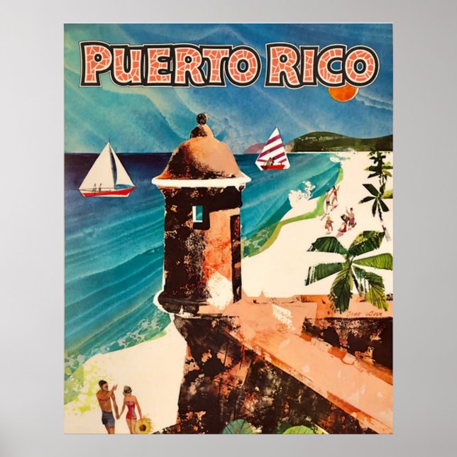 Puerto Rico Vintage Travel Poster (Front)