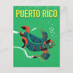 puerto rico vintage travel poster postcard