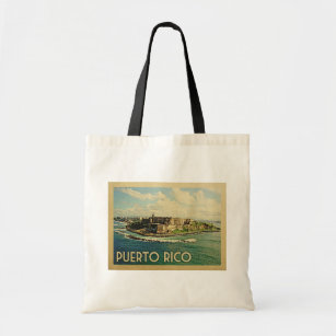 Puerto Rico Vintage Travel Tote Bag