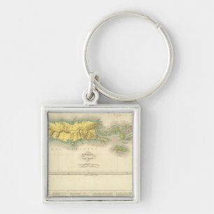 Puerto Rico, Virgin Islands Keychain