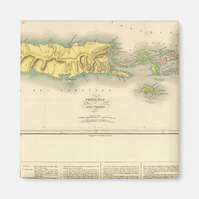 Puerto Rico, Virgin Islands Magnet (Front)