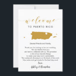 Puerto Rico Wedding Welcome Letter Itinerary<br><div class="desc">This modern and elegant card is the perfect addition to your hotel welcome bags. Enter the main events and a customized note to help your guests navigate the weekend. The extra large size allows you to enter all the information you need, then just tie to the handles of your tote...</div>