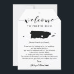 Puerto Rico Wedding Welcome Tag Letter Itinerary<br><div class="desc">This modern and elegant card / gift tag is the perfect addition to your hotel welcome bags. Enter the main events and a customized note to help your guests navigate the weekend. The extra large size allows you to enter all the information you need, then just tie to the handles...</div>