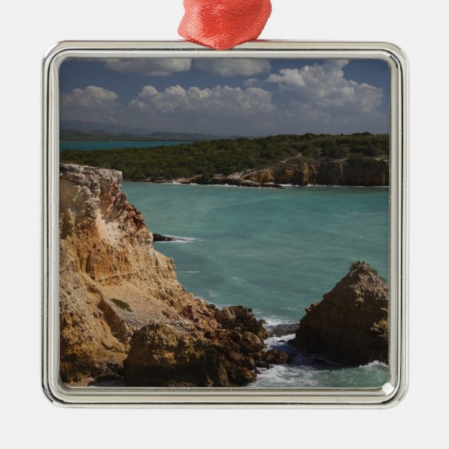 Puerto Rico, West Coast, Cabo Rojo, coastline 3 Metal Ornament (Front)