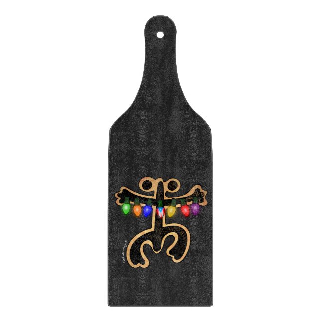 Puerto Rico Xmas Coqui Taino Symbol Boricua Flag Cutting Board (Front)