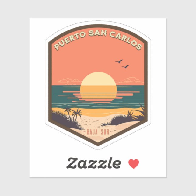 Puerto San Carlos Baja California Sur Mexico RV Sticker (Sheet)