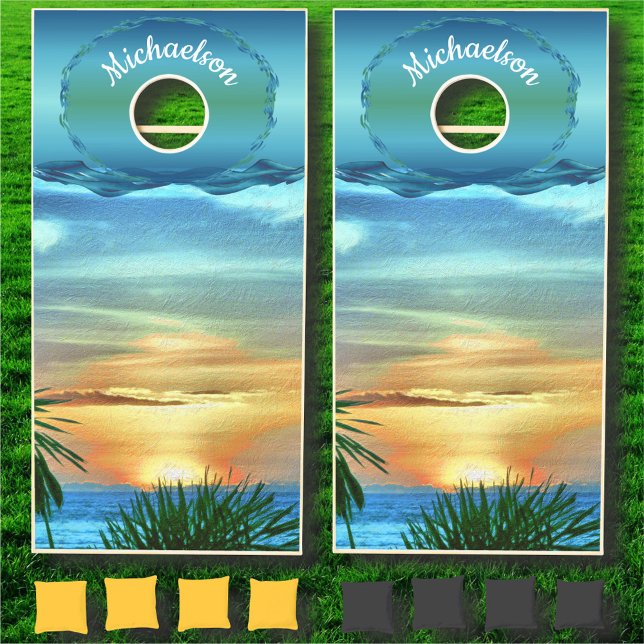 Puerto Sunset 1557 Cornhole Set (Creator Uploaded)