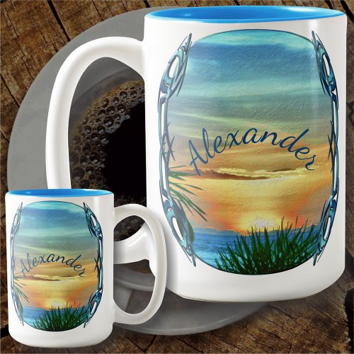 Puerto Sunset 1557 Two_Tone Coffee Mug