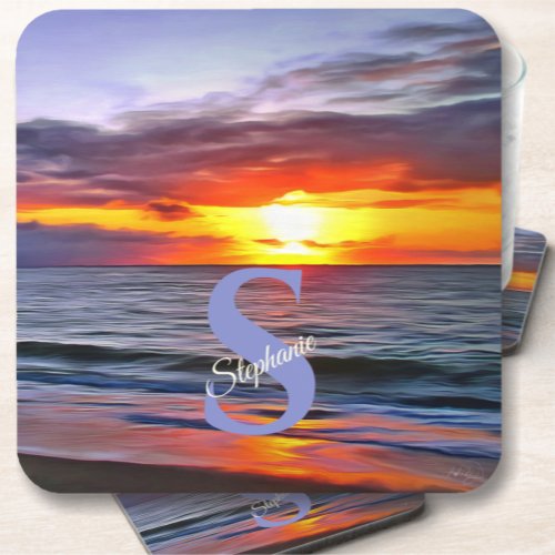 Puerto Sunset 1739 Beverage Coaster