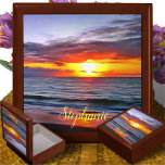 Puerto Sunset 1739 Jewelry Keepsake Box<br><div class="desc">Painting “Puerto Sunset 1739” Collection Hold your valuables in this beautiful keepsake box. Made of lacquered wood, the jewelry box comes in golden oak, ebony black, emerald green, and red mahogany. Soft felt protects your jewelry and other collectibles. Personalize on the product page or click the "Customize" button for more...</div>