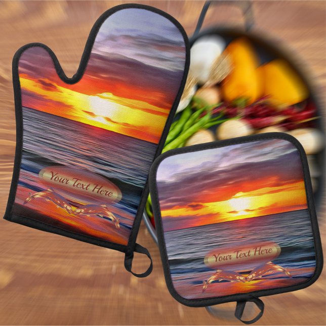 Puerto Sunset 1739 Oven Mitt & Pot Holder Set (Creator Uploaded)