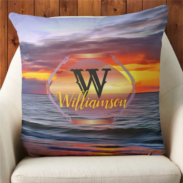 Puerto Sunset 1739 Throw Pillow (Creator Uploaded)
