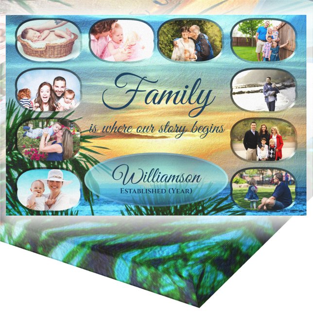 Puerto Sunset Family Collage 1557 Art Canvas Print (Creator Uploaded)