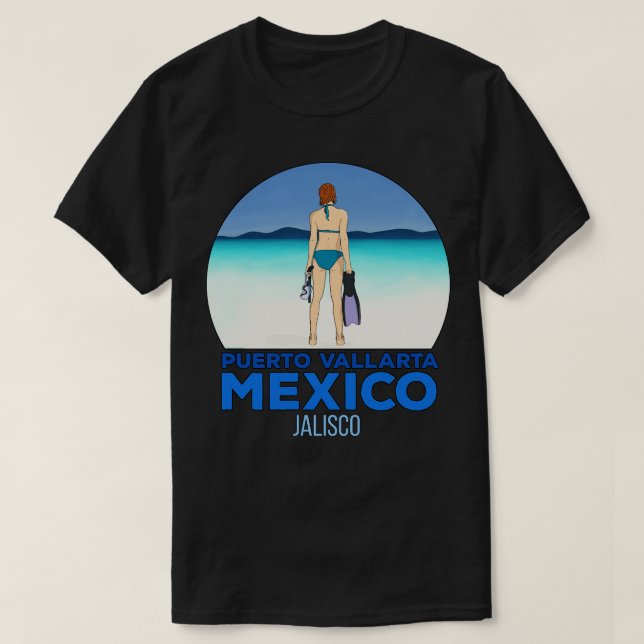 Puerto Vallarta Beach Mexico T-Shirt (Design Front)