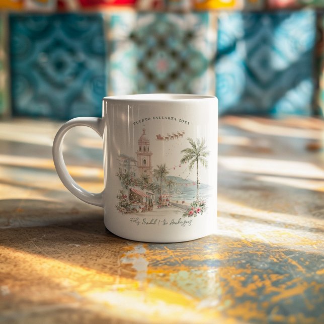 Puerto Vallarta Christmas | Personalized Photo Coffee Mug (Creator Uploaded)