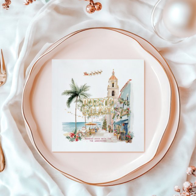 Puerto Vallarta Christmas | Tropical Holiday Napkins (Creator Uploaded)