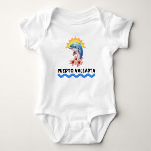 Puerto Vallarta Dolphin Baby Bodysuit