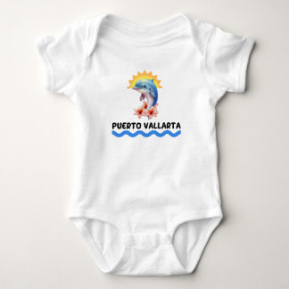 Puerto Vallarta Dolphin Baby Bodysuit