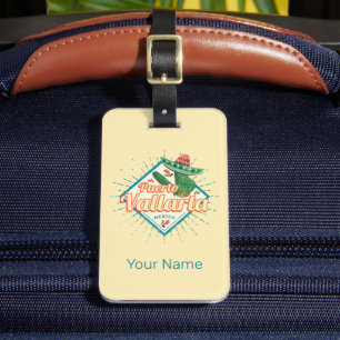 Puerto Vallarta Jalisco Mexico dancing cactus Luggage Tag