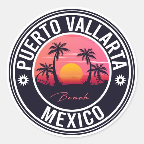 Puerto Vallarta Mexico beach Mexican Playa Classic Round Sticker