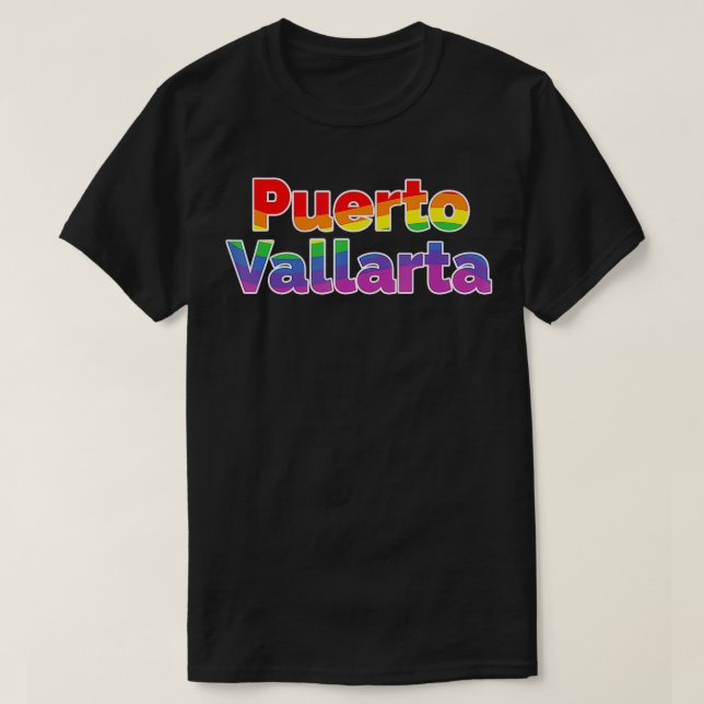 Puerto Vallarta Mexico Gay Pride Parade  Rainbow F T-Shirt (Design Front)