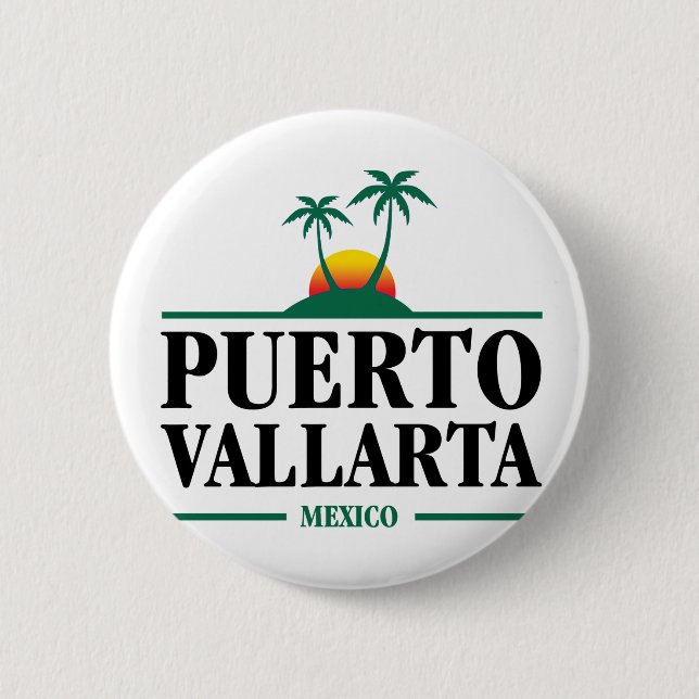 Puerto Vallarta Mexico Pinback Button (Front)