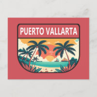 Puerto Vallarta Mexico Retro Emblem