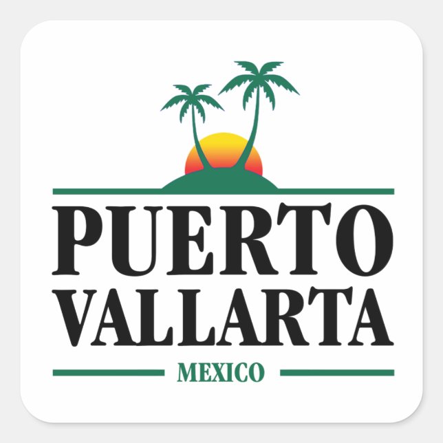 Puerto Vallarta Mexico Square Sticker (Front)