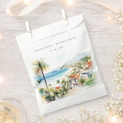 Puerto Vallarta Mexico Watercolor scape Wedding