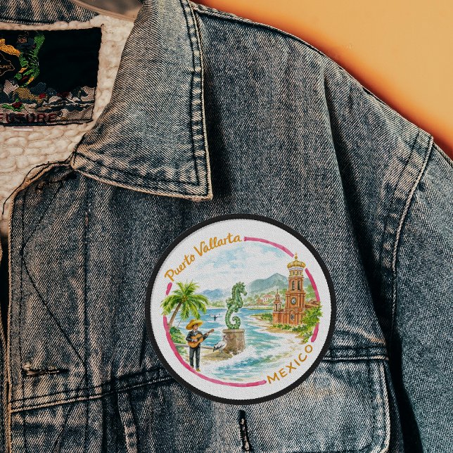 Puerto Vallarta Mexico Watercolor Travel Badge (Creator Uploaded)