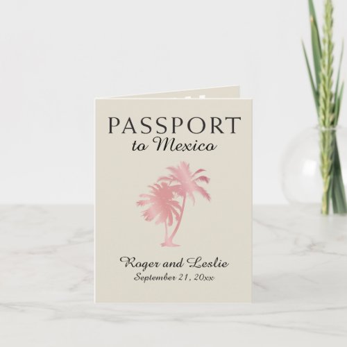 Puerto Vallarta Mexico Wedding Passport Invitation