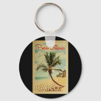 Puerto Vallarta Palm Tree Vintage Travel