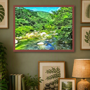 Puerto Vallarta River Landscape 0366 Art Poster