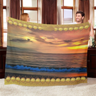Puerto Vallarta Sunset 1577 Fleece Blanket