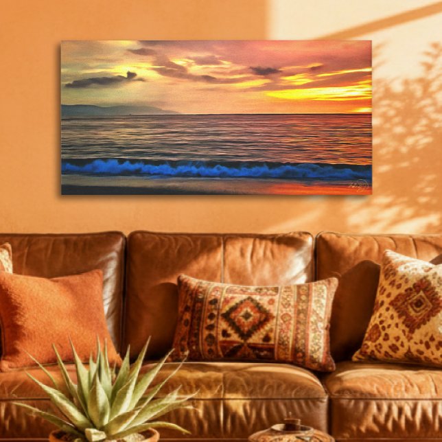 Puerto Vallarta Sunset Ocean Beach 1577 Art Canvas Print (Creator Uploaded)