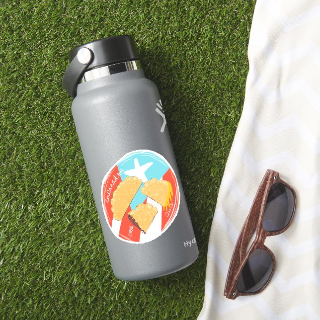 Puertorico Empanadas Spanish Hand Drawn     Sticker (HydroFlask Insitu)